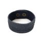 Gusti studio Leather Leather Bracelet Leather Jewelry Accessory dark blue cowhide and spotted with black closure assembly pressure button several strips of leather Evenings Leisure Festivities Party Weekends Everyday Vintage Chic fashion A Very Stylish Bras Girls Men 2J13 (Jewelry)