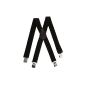Fully adjustable suspenders with 4 Clips Extra Strength - 4cm (Clothing)