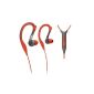 Philips SHQ3217 ActionFit Headphones Earhook Sport sweat resistant and water washable Red (Electronics)