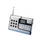 AEG DRR 4107 Digital Travel Radio (LC display, FM tuner scan, loudspeakers, in-ear headphones, telescopic antenna, belt clip) Black / Blue (Electronics)