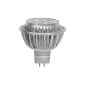 LEDs Change The World DIMMABLE LED Spot GU5.3 MR16 12V AC / DC 6,3Watt genuine warm white 2700K silver coated aluminum housing replaces at least 35 watts halogen with Nichia LEDs
