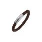 Oxbow - W51236M - Nomad Spirit - Bracelet - Steel and Leather Braided Brown - 215 mm (Jewelry)
