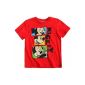 Mickey Mouse T-shirt Collection 2015 92 98 104 110 116 122 128 Short Shirt Boys Summer New Red Mouse (Textiles)