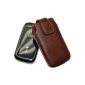 Original Suncase bag / Doro PhoneEasy 612gsm - 612 / Leather Case Mobile Phone Case Leather Case Cover Case Cover / in full-grain brown (Electronics)