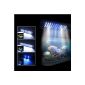 8 Blue + White 40 LED Aquarium Fish Tank Light Booklight Lamp Lighting Black