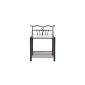 AC Design Furniture 7507708002 bedside Lis, with glass top as Blage, metal finish black (household goods)