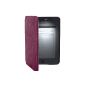 MulBess violet purple Case Leather Protective Carrying Case Case Cover Leather Cover with reading light for the new Amazon Kindle Touch and Kindle Touch 3G WiFi 6 