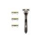 SHAVE-LAB - ZERO - Kit Manual Razor and razor blades 4 (black with PL4 - 4 blades - for women) (Health and Beauty)