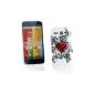 Me Out Kit FR TPU Gel Case for Motorola Moto G - white, black heart tattoo style (Wireless Phone Accessory)