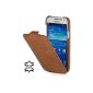Goodstyle UltraSlim Case Leather Case for Samsung Galaxy S4 Mini (i9195), Cognac Vintage (Accessories)