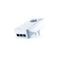 Devolo dLAN 650 triple + (600 Mbit / s, 3 LAN ports, power outlet, data filters, Powerline) white (accessory)