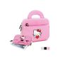 Dotted with pink Carrying handles for Samsung Galaxy Tab 3 Lite Edition Kids at th? Me Hello Kitty (néopr? Not waterproof, double YKK zipper, exterior pocket, soft plush lining) (Electronics)