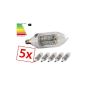 5-pack Astek X4S High Power LED Lamp Set, SMD Leuchmittel, E14 candle equivalent, incandescent 35 Watt, warm white, 42 x SMD LED, viewing angle 360 ​​degrees, energy-saving, 260 Lumens