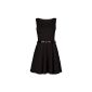 Fast Fashion - Skater Dress with Belt Short Sleeves - Women - 36/38 - Black (Clothing)