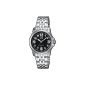 Casio - LTP-1260D-1BEF - Ladies Watch - Quartz Analog - Black Dial - Silver Bracelet (Watch)