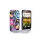 HTC Desire X Case Desire X Multi-colored silicone gel Jellyfish Case (Electronics)