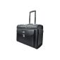 Vojagor® - Pilot case trolley case suitcase driver - PLKO02-M - synthetic leather - 48 x 34 x 26 cm - with telescopic handle (Clothing)