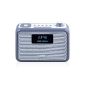 August MB400 - DAB / DAB + / FM radio and Bluetooth NFC Speaker - clock radio, boombox and MP3 player / USB input, SD card reader, AUX input (gray) (Electronics)
