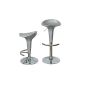 Alsapan 90235 Jazz Lot 2 stools Bar Adjustable Gray 39 x 39 x 86 cm (Housewares)