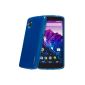 Juppa® LG Google Nexus 5 Silicone Gel TPU Case with Screen Protector Film (Blue / Blue) (Electronics)
