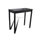 Bar table bar table bar table dining table Solid wood Black 115 x 55 x 107cm (household goods)