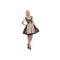 Dirndl Set 3 tlg.Trachtenkleid with blouse and apron, Gr.  34 to 46 brown beige (Textiles)