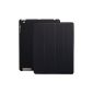 . Mobiletto iPad LUXURY Business Premium Smart Cover Leather Case / Leather Case for iPad 4, iPad 3 and iPad 2 with stand function and wake-sleep function - Black