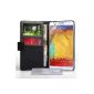 Yousave Accessories Samsung Galaxy Note 3 Neo Case Black PU Leather Wallet Case (Wireless Phone Accessory)
