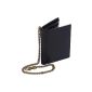 Biker wallet for man with BIKER chain, genuine leather, black (Luggage)