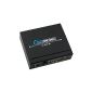 ISOLEM Routes 2 HDMI Switch Box Splitter 1x2 Port 1 input 2 outputs 3D - HD (1 x 2 Input Output) 1080p Full HD 1 input 2 output HDMI splitter 1,4a - Amplifier Multiply 2 television screens HDMI Splitter New Version 1,4 Blu-Ray Player 3D 1080p PS3 PS4 Xbox 360 Sky HD 3D (Electronics)
