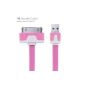 TheBlingZ.® 1 meter ribbon cable USB Data Cable Charging Cable for iPhone 4S 4 3GS iPod - Pink (Electronics)