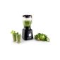 Klarstein Herakles - 1000W Mixer for smoothies, juice, crushed ice (1.5 L container, steel blades 8, pulse function) - black