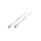 Vivanco HQ HDTV antenna cable, coaxial connectors Koaxkupplung, 110dB, 24K gold plated contacts, white, 5.0m (accessory)