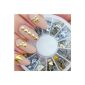 Carousel 3D Nail Art Decorations Nail Professionelles High Quality - Metal Studs Golden and Silvery 12 Different Shapes by VAGA® (Miscellaneous)