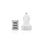 [MFI certified Apple] dodocool® 33W 6.6A high speed 3-Port (+ 2.4A 2.1A 2.1A +) IC USB Car Charger for Apple iPhone6, 6 more, iPhone 5,5s, 5c, Samsung Phone, HTC, iPad , Android Tablet PC (White + Silver) (Electronics)