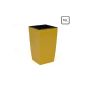 10 liters Flowerpot incl. Use Coubi square yellow glossy plastic