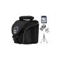 Camera bag Bilora Ural Bridge S bag black + spare batteries 4 + Charger and Tripod