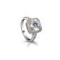 FASHION PLAZA ladies ring engagement ring with cubic zirconia shoulders R0330-7 (jewelry)