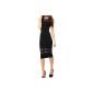 Moonar ® Dress-Sleeveless Dress Slim-Mesh-Dos Nu-Black (Clothing)