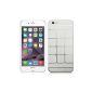 JAMMYLIZARD | Back Cover Case with aluminum effect for iPhone 6 4.7 inch, silver squares (Accessories)