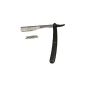 Mortise razor with replaceable blade and plastic handle (incl. 2 interchangeable blades) (Health and Beauty)