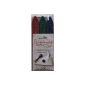 Flexible sealing wax with wick - 3 rods Mix - Bordeaux - Dark Green - Dark Blue (Office supplies & stationery)