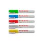 Chalk marker in Set of 5 Office Marshal® | five-bright colors | wipeable