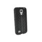 Black iGadgitz Silicone Case Tire Case for Samsung Galaxy S4 SIV I9190 I9195 Android Smartphone Mini + Screen Protector (Wireless Phone Accessory)