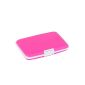 2-TECH Deluxe Silicone Case Credit Aluminum Case Wallet PINK