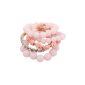 Summer Fashion Fashion Rose Flower Pendant Crystal Diamond Multilayer Bangle Cuff Bracelet Sets (jewelry)