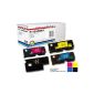 OBV 4x compatible toner for Dell 1250 / 1250C / 1350 / 1350cnw / 1355 / 1355cn / 1355cnw 1 each black, cyan, magenta, yellow