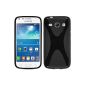 Silicone Case for Samsung Galaxy Core Plus - black X-Style - Cover Cubierta PhoneNatic ​​+ protection film (Electronics)