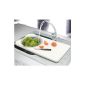 WENKO cutting board foldable silicone colander with chopping board for the kitchen sink (household goods)