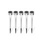 LED Solar Lights Set to Picket 5 pieces stainless steel solar garden Terminals 36 cm